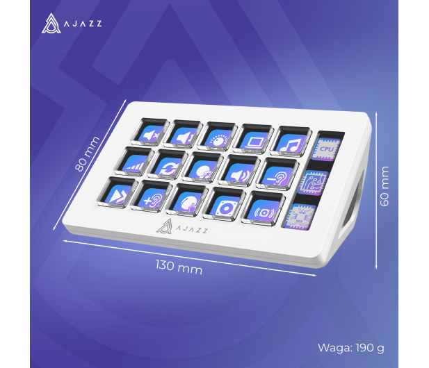 Ajazz AKP153E USB biały - 1536406 - zdjęcie 15